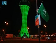 برج مياه عرعر.. المعلم الحضاري الأبرز يتوشح باللون الأخضر ابتهاجاً باليوم الوطني الـ93