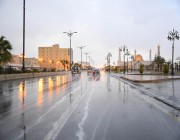 أمطار خفيفة على تيماء بمنطقة تبوك