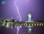 أمطار على محافظة تيماء ومراكزها