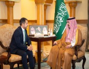الأمير بدر بن سلطان يستقبل القنصل العام الأردني