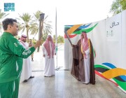 أمير حائل يستقبل مسيرة شعلة دورة الألعاب السعودية 2023