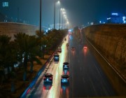 "الرياض" .. تتجمل بـ"المطر والضباب"