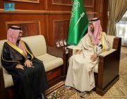 الأمير فيصل بن فهد بن مقرن ‏يستقبل مدير فرع البريد السعودي ‏بالمنطقة