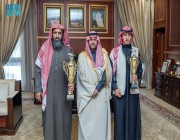 نائب أمير حائل يستقبل أحد الفائزين بميدان الملك عبدالعزيز بالجنادرية للخيل العربية الأصيلة