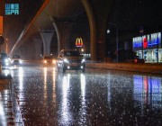 استمرار هطول الأمطار على الرياض