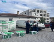 مركز الملك سلمان للإغاثة يوزّع 350 سلة غذائية في مدينة هاني إليزيت بجمهورية كوسوفو