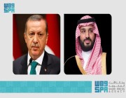 سمو ولي العهد يتلقى اتصالاً هاتفياً من رئيس الجمهورية التركية