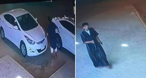شاهد: لص يسرق سيارة من أمام محل في الرياض كانت في وضع التشغيل