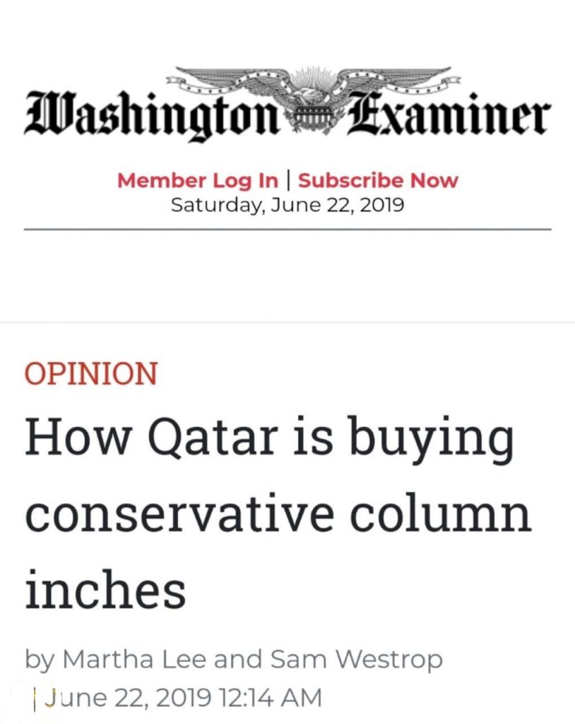 صحيفة أمريكية تفضح أساليب قطر في شراء ذمم أشهر الصحف العالمية لمهاجمة المملكة