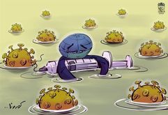 أبرز الكاريكاتيرات حول فيروس “كورونا الجديد”