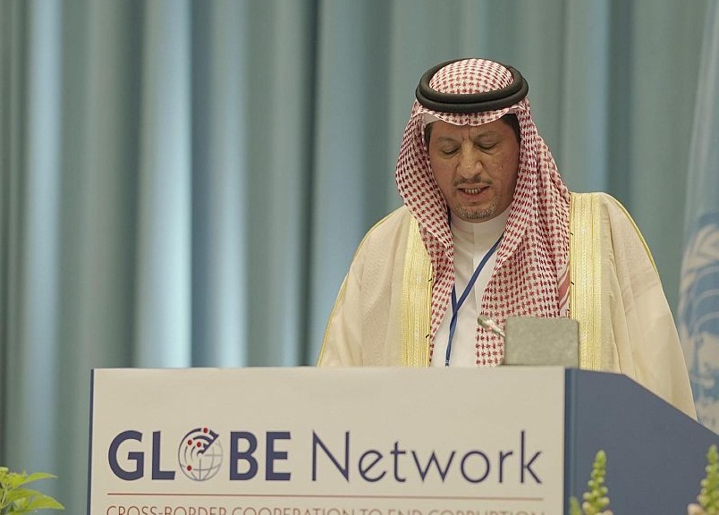 رئيس هيئة الرقابة ومكافحة الفساد يدعو المجتمع الدولي إلى المشاركة الفعالة في تأسيس شبكة (GlobE)