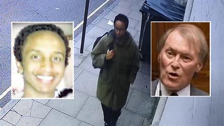 شاهد.. كاميرات المراقبة ترصد قاتل النائب البريطاني طعنًا قبل تنفيذ جريمته