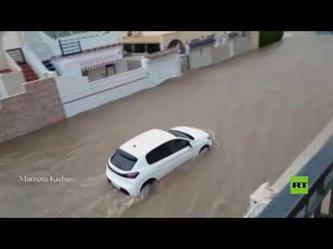 فيضانات عارمة في آليكانتي الإسبانية