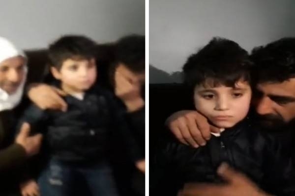 بعد دفع الفدية.. شاهد: لحظة عودة الطفل السوري المختطف فواز القطيفان إلى أسرته
