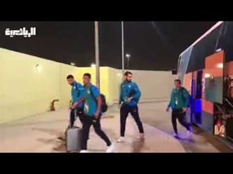 لحظة وصول فريق الفيحاء لملعب “مرسول بارك” قبل مواجهة النصر