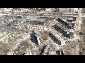 لقطات جوية تظهر حجم الدمار في مدينة ماريوبول المحاصرة بأوكرانيا