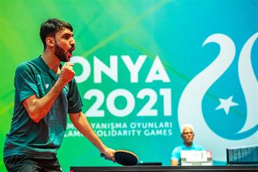 علي الخضراوي يتأهل إلى نصف نهائي منافسات كرة الطاولة في “ألعاب التضامن الإسلامي”