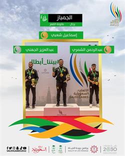 إسماعيل شعبي يتوَج بـ”ذهبية” الجمباز “طاولة القفز” بالألعاب السعودية