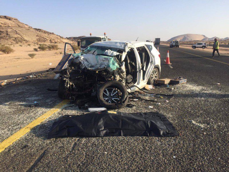 حادثة مروعة.. مصرع 9 أشخاص في تصادم على طريق الرين – وادي الدواسر