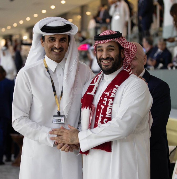 ولي العهد يبعث برقية شكر لـ أمير دولة قطر