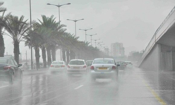 أمطار على محافظة حقل وضواحيها
