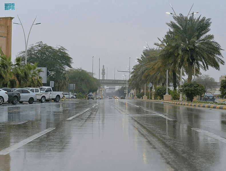 منطقة مكة المكرّمة تسجّل أعلى كمياتٍ لهطول الأمطار اليوم بـ (61.8) ملم