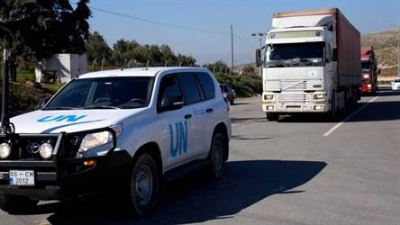 دخول أول قافلة مساعدات أممية إلى شمال سوريا