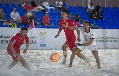 فوز مصر والإمارات في الجولة الأولى لكأس العرب للكرة الشاطئية
