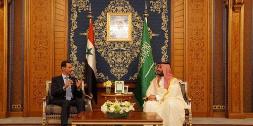 ولي العهد يلتقي الرئيس السوري ويجريان محادثات ثنائية