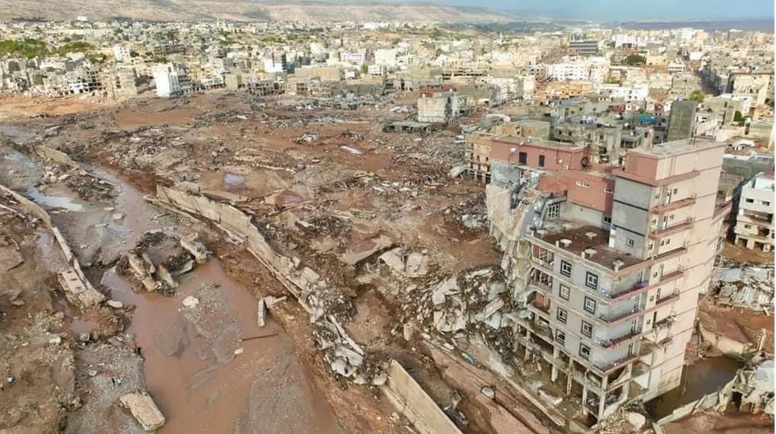 “المسند”: إعصار دانيال بدرنة الليبية من أكبر كوارث المناخ في العصر الحديث
