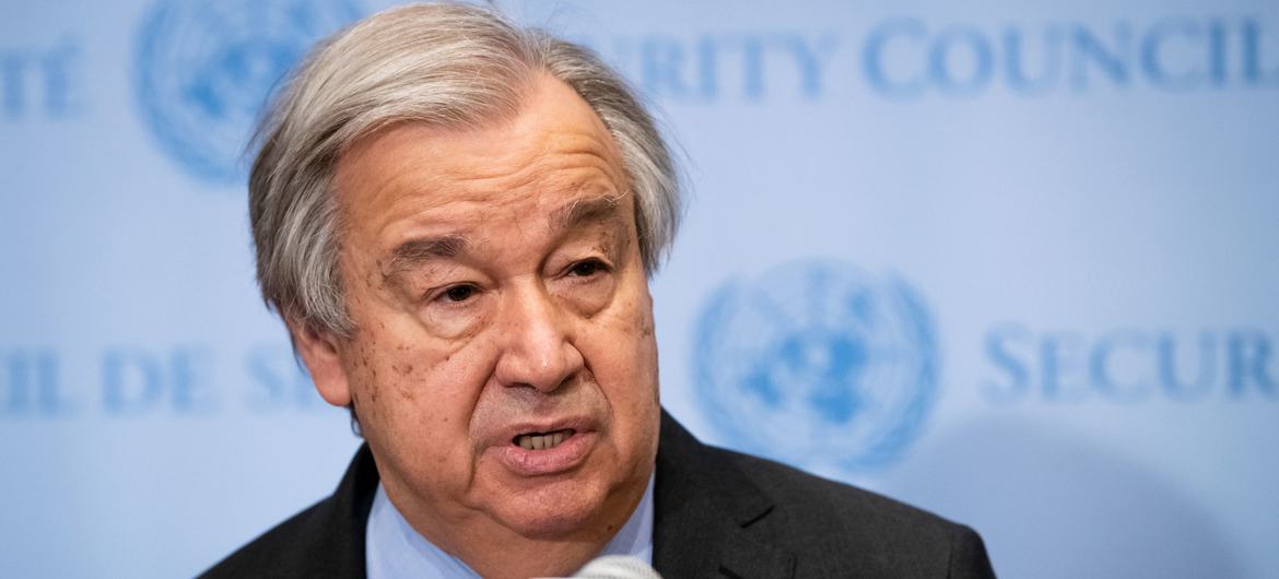 الأمين العام للأمم المتحدة يعرب عن قلقه بعد إعلان الاحتلال فرض حصار مطبق على غزة