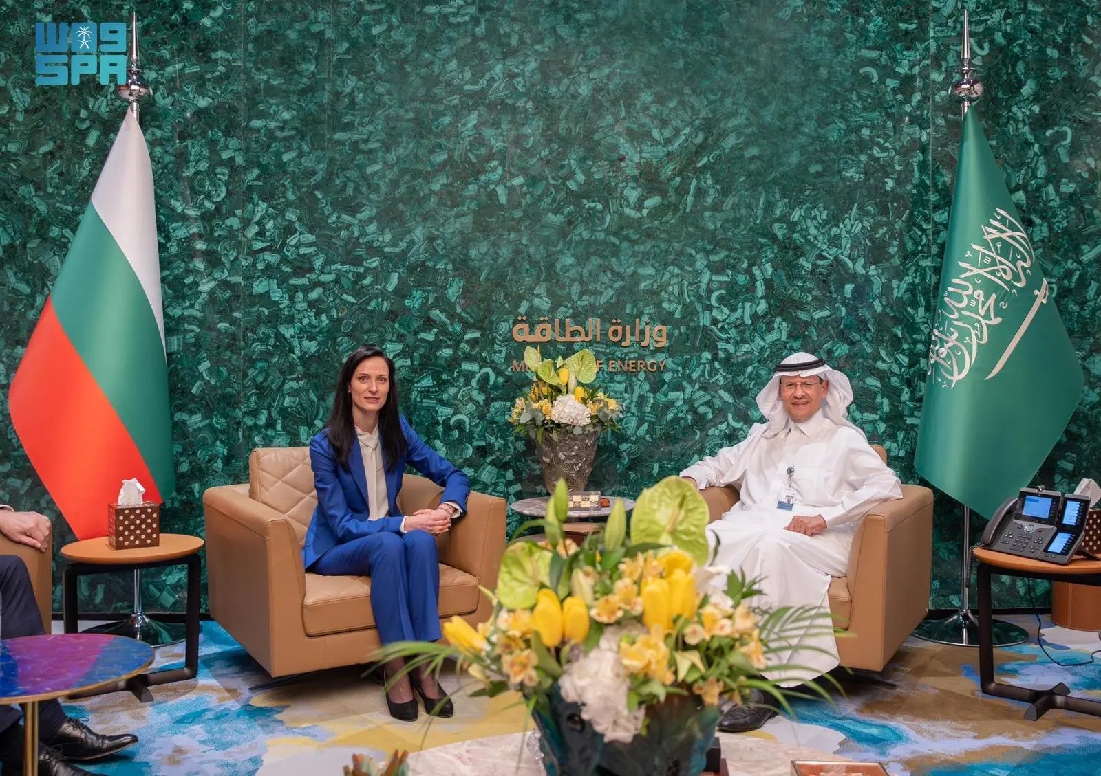 وزير الطاقة يلتقي نائبة رئيس مجلس الوزراء وزيرة الخارجية في جمهورية بلغاريا