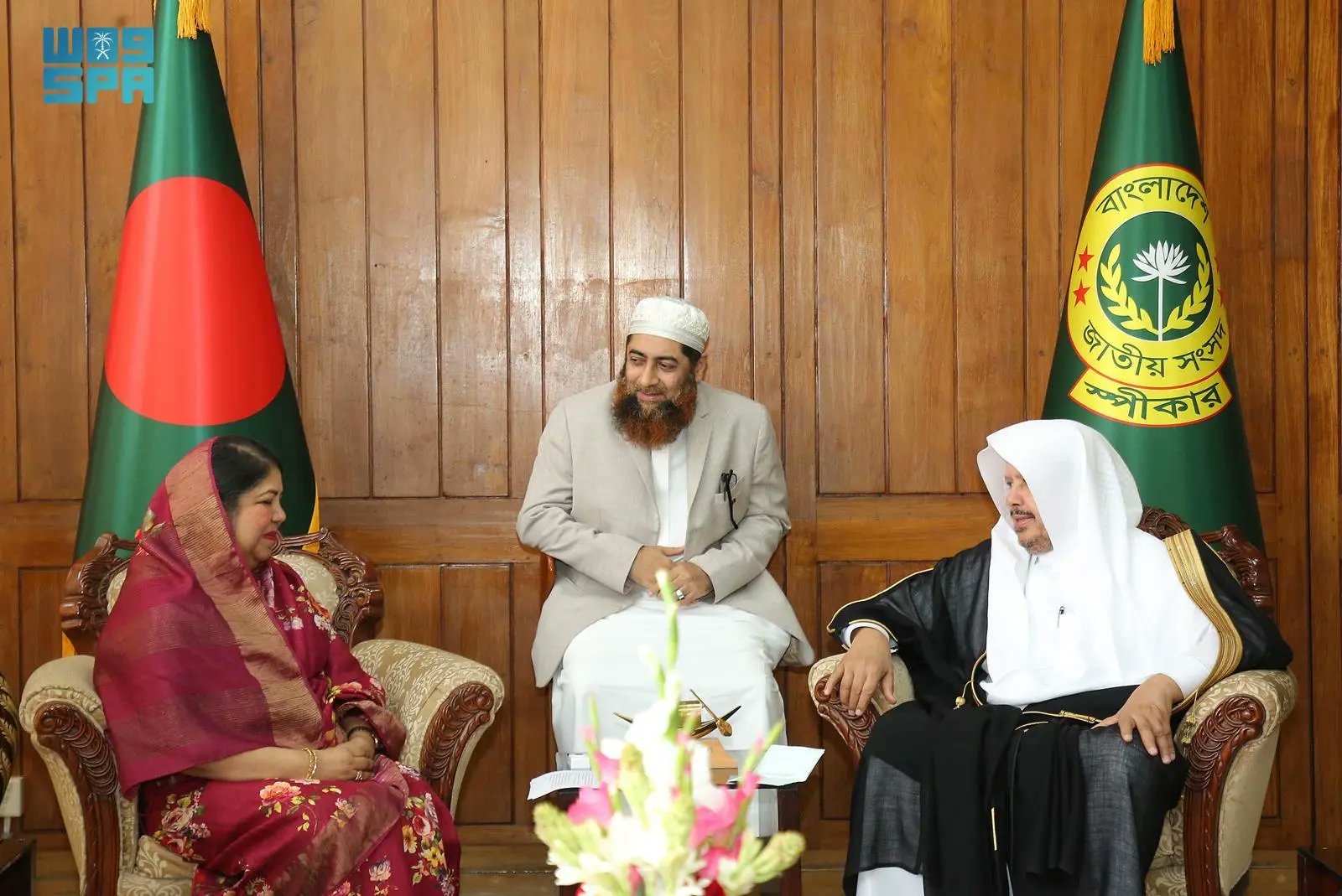 رئيس مجلس الشورى يعقد جلسة مباحثات رسمية مع رئيسة البرلمان البنغلاديشي