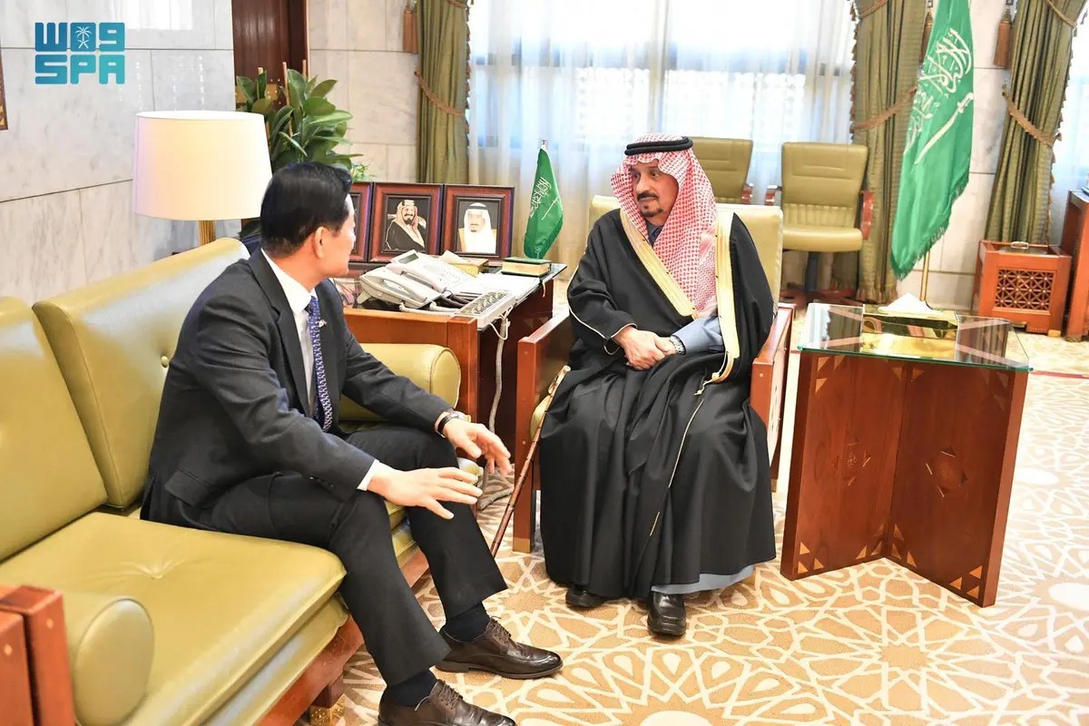 أمير منطقة الرياض يستقبل سفير جمهورية كوريا المُعيَّن حديثًا لدى المملكة