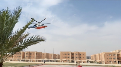 'الإسعاف الجوي' ينقل مصاباً للطوارئ بـ'7 دقائق'