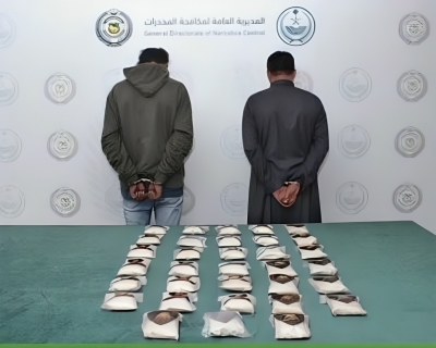 مهربا '33 ألف' قرص إمفيتامين بقبضة أمن تبوك