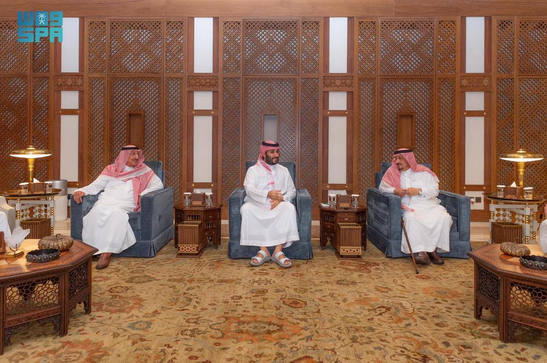 ولي العهد يستقبل أصحاب السمو أمراء المناطق