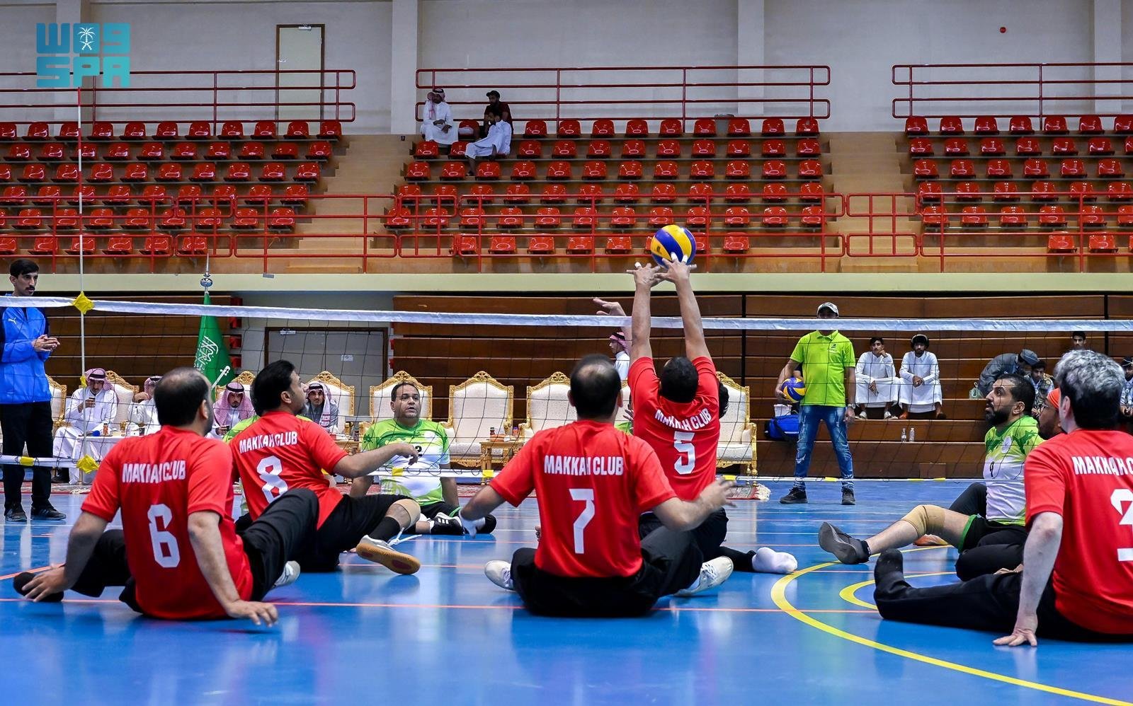 انطلاق بطولة الدوري الممتاز لكرة الطائرة من الجلوس للأشخاص ذوي الإعاقة الحركية بمدينة الملك سعود الرياضية بالباحة