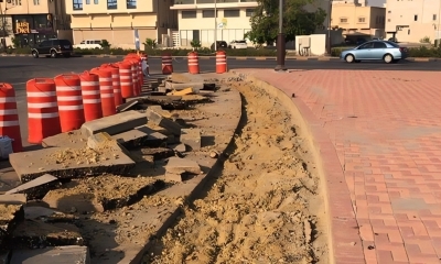 تطوير طريق الخليج العربي بالقطيف