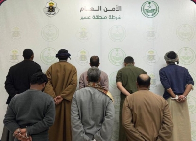 ضبط 7 وافدين ظهروا بمشاجرة في عسير