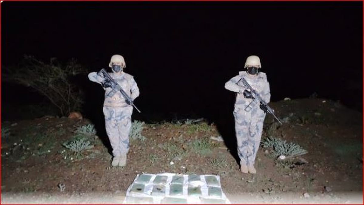 حرس الحدود بعسير يقبض على مخالفين لتهريبهما 80 كيلوجرامًا من القات المخدر